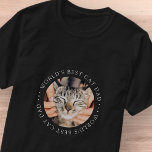 Camiseta Foto personalizada simples e elegante do melhor Pa<br><div class="desc">Este design simples e clássico é composto por tipografia serif e adiciona uma foto personalizada.</div>