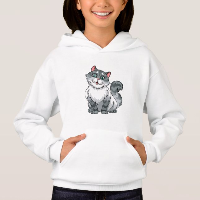 Camiseta Foto personalizada - Sweatshirt de gato personaliz (Frente)