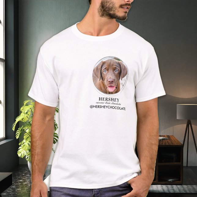 Camiseta Foto Pet Familiar de Mídia Social Personalizada (Criador carregado)