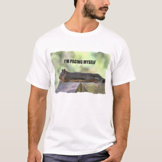 Camiseta Foto preguiçosa do esquilo