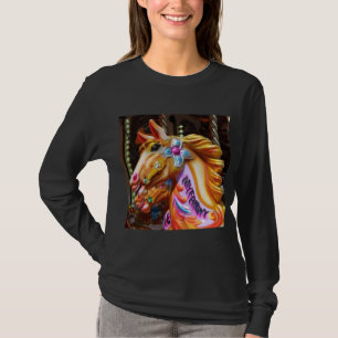 Camiseta Foto quadrada - cavalos do carrossel