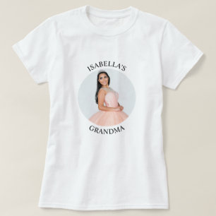 Camiseta Foto Redonda Minimalista Moderna para a Vovó