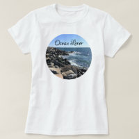 Foto redonda no oceano Atlântico Rocky Shoreline S