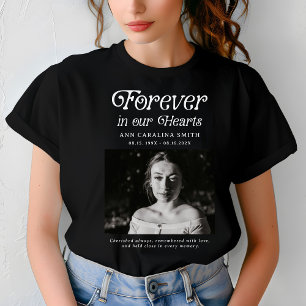 Camiseta Foto Retro Funeral Mínima Para Sempre Em Nossos Co