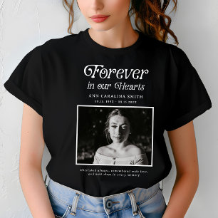 Camiseta Foto Retro Funeral Mínima Para Sempre Em Nossos Co