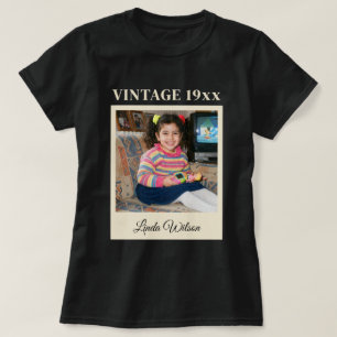 Camiseta Foto Retro Vintage Personalizada Ano de Nascimento