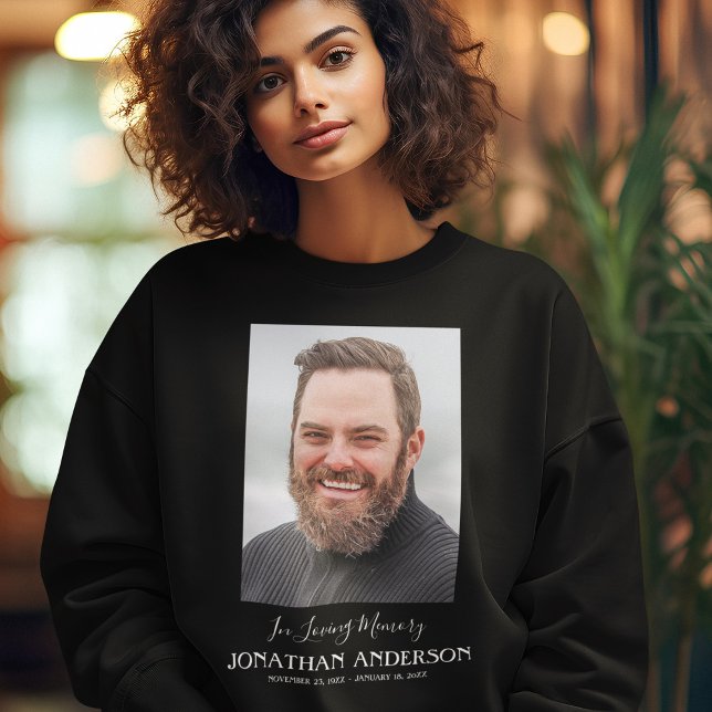 Camiseta Foto Simple Funeral Memorial (Criador carregado)