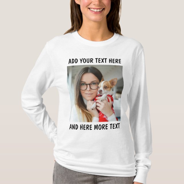 Camiseta Foto & Texto ou Nome Personalizado (Frente)