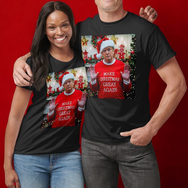 Camiseta Foto Trump | Trump Torne Excelente de Natal novame (Criador carregado)