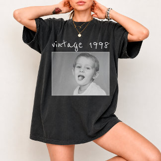 Camiseta Foto Vintage Personalizada E Ano Aniversário Nostá