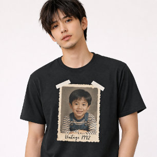 Camiseta Foto Vintage Personalizada E Ano Nostálgico De Ani