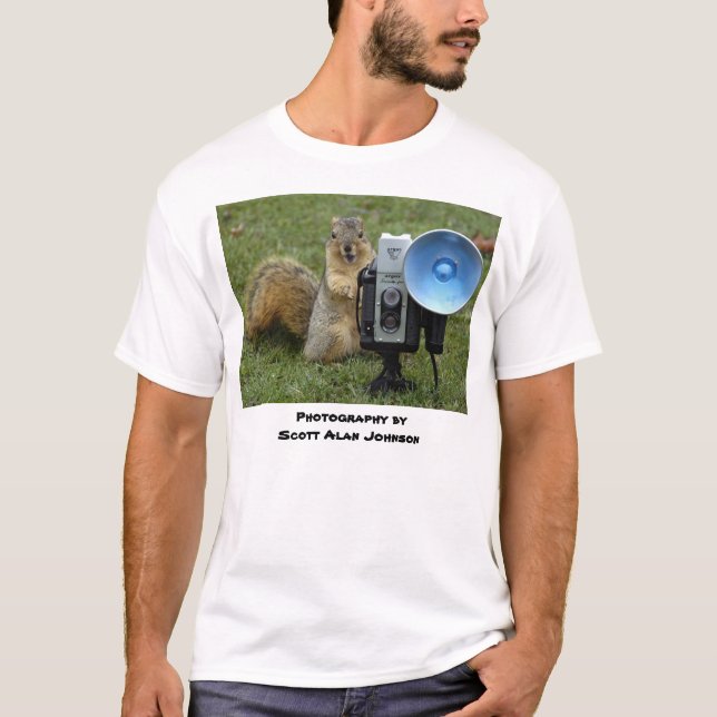 Camiseta Fotografando o byScott Alan Johnson dos esquilos (Frente)
