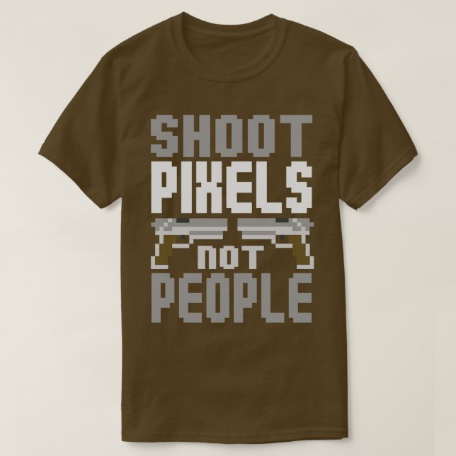 Camiseta Fotografar pixels não pessoas branco (Frente do Design)