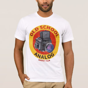 Camiseta Fotografia Analógica Antiga Escola