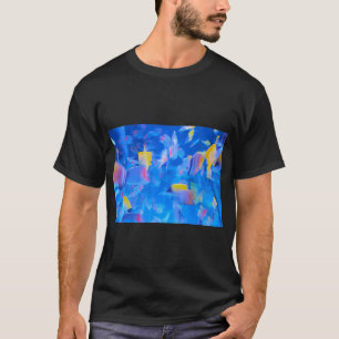 Camiseta Fotografia Colorida de Aquário Azul