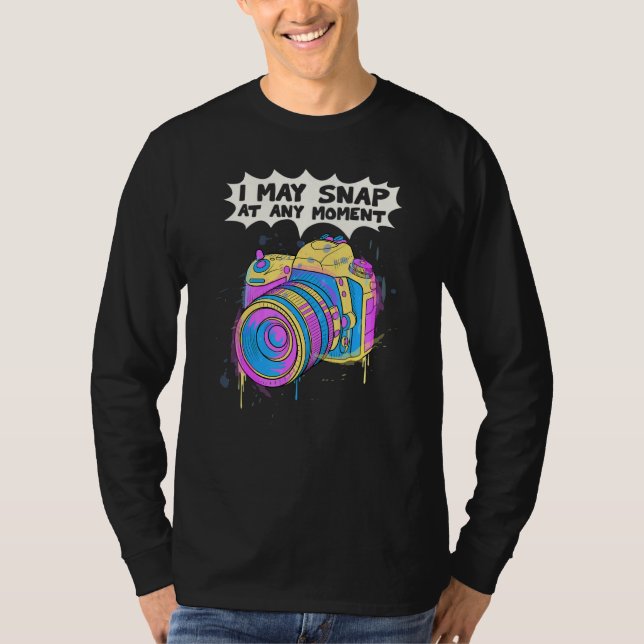 Camiseta Fotografia Da Câmera Foto Que Posso Encaixar Em Qu (Frente)