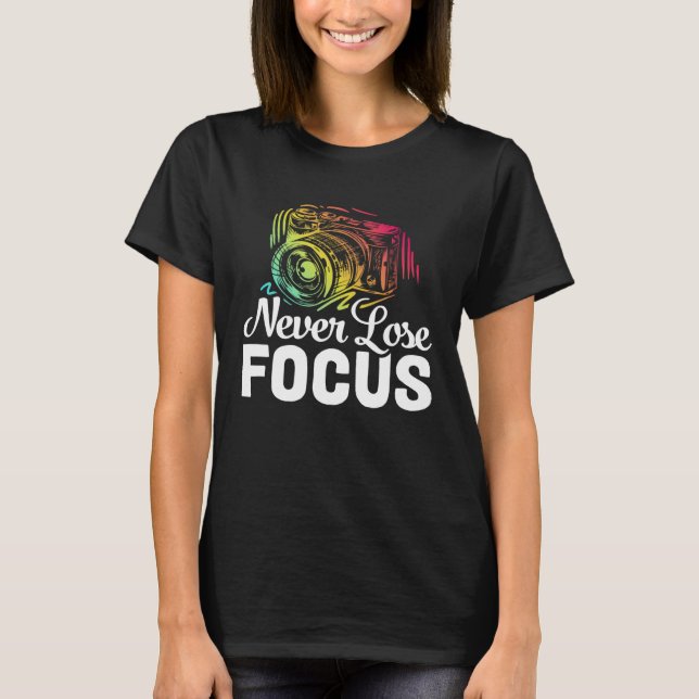 Camiseta Fotografia da câmera fotográfica nunca Perder (Frente)
