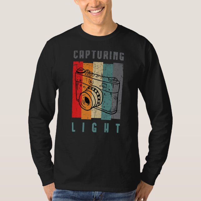 Camiseta Fotografia da câmera retrorreflectora fotográfica  (Frente)