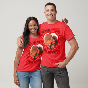 Camiseta Fotografia da forma vermelha personalizada