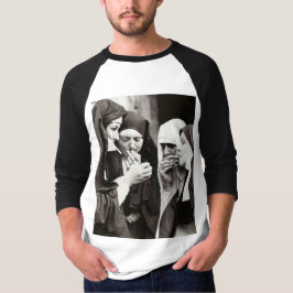 Camiseta Fotografia da Vintage do Tabagismo das freiras