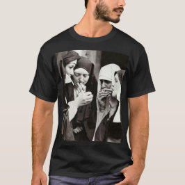 Camiseta Fotografia da Vintage do Tabagismo das freiras