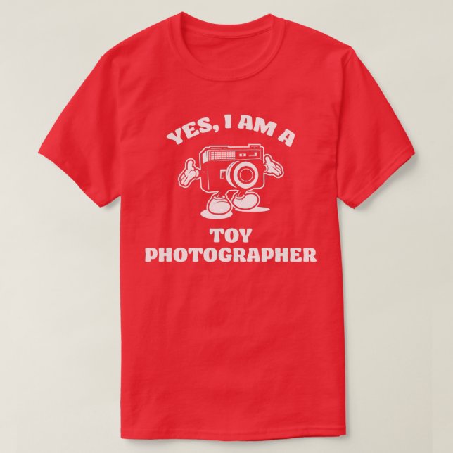 Camiseta Fotografia de Brinquedos - Câmera Fotográfica Mini (Frente do Design)