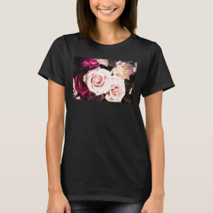 Camiseta Fotografia de Flor de Rosa Rosa