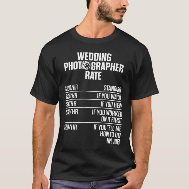 Camiseta Fotografia de Funcionarios em Casamento Fotografia (Frente)