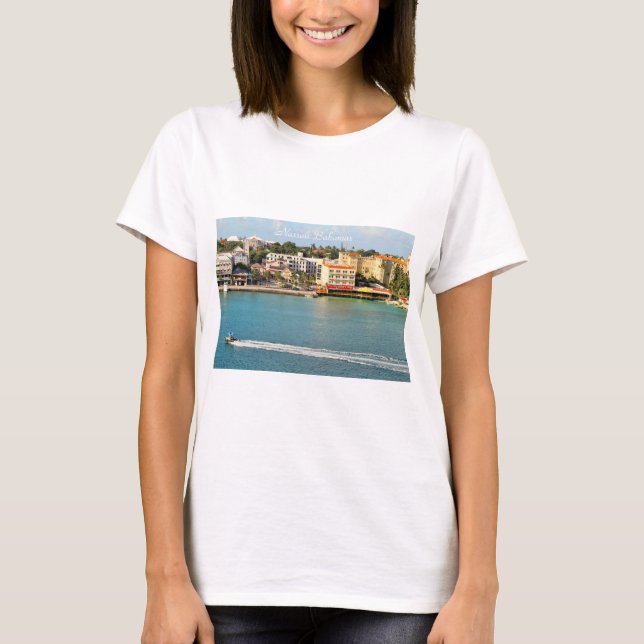 Camiseta Fotografia de Nassau Bahamas, Barco, Sapos Senores (Frente)
