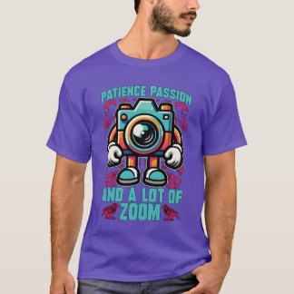 Camiseta Fotografia De Pássaros Paciência Paixão E Vigia De