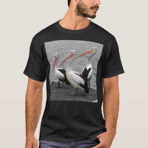 Camiseta Fotografia de Pop de cor minimalista de aves marin