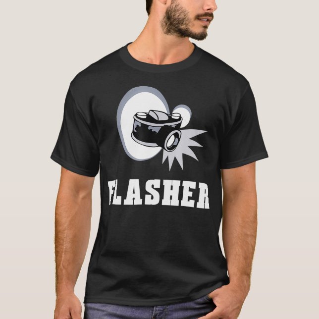Camiseta Fotografia de presente da câmera Flasher  (Frente)