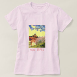 Camiseta Fotografia de viagem da flor de cerejeira do Japão