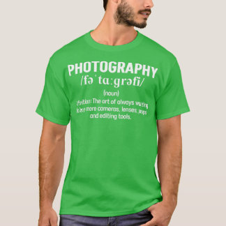 Camiseta Fotografia Definição Engraçada Fotógrafo