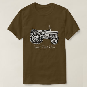 Camiseta Fotografia do trator de fergison da Cinza Vintage