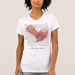 Camiseta Fotografia e texto personalizados - Eu amo sua mã