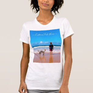 Camiseta Fotografia e texto personalizados - seu próprio D