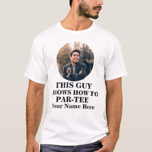 Camiseta Fotografia em forma de bola de golfe, cara sabe co
