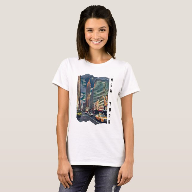 Camiseta Fotografia estética de Nova Iorque (Frente Completa)