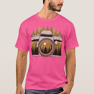 Camiseta Fotografia Floresta Woodland Camping Hiki