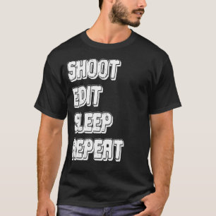 Camiseta Fotografia Fotografar Editar Repetição do Sono