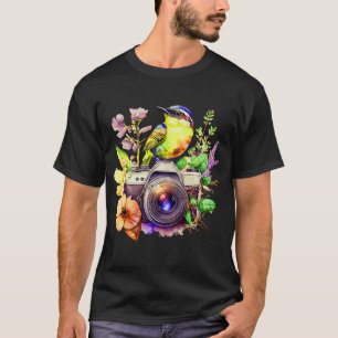 Camiseta Fotografia Fotografia Flores e Pássaros Observatór