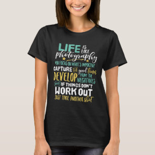 Camiseta Fotografia Inspiradora Cotações de Vida Fotógrafo