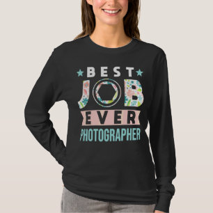 Camiseta Fotografia Lente-Câmera Flor Melhor Emprego Everph