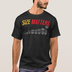 Camiseta Fotografia Lente da Câmera Tamanho Matriz Fotógraf
