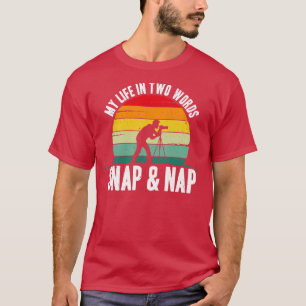 Camiseta Fotografia Minha Vida Em Duas Palavras Encaixar E
