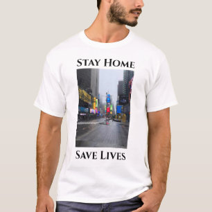 Camiseta Fotografia: Nova York fica em casa com distância 
