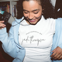 Camiseta Fotografia por Nome Qualquer Texto Colorido