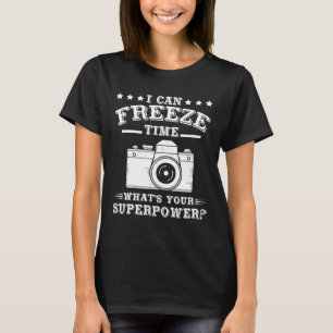 Camiseta Fotografia Posso Congelar O Tempo Engraçado Fotógr