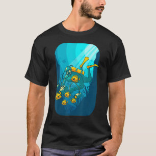 Camiseta Fotografia Submarina Diver Com Câmera 1
